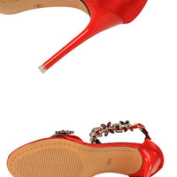 Open Toe Rhinestones Sandals Women New Designer Sexy High Heels Sandals Female Shoes Summer Heeled Sandals