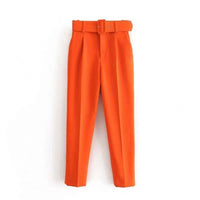 Fashion Ankle Length Suit Pants Office Lady Pencil Pants Spring High Waist Women's Capris Basic Slim Work Trousers