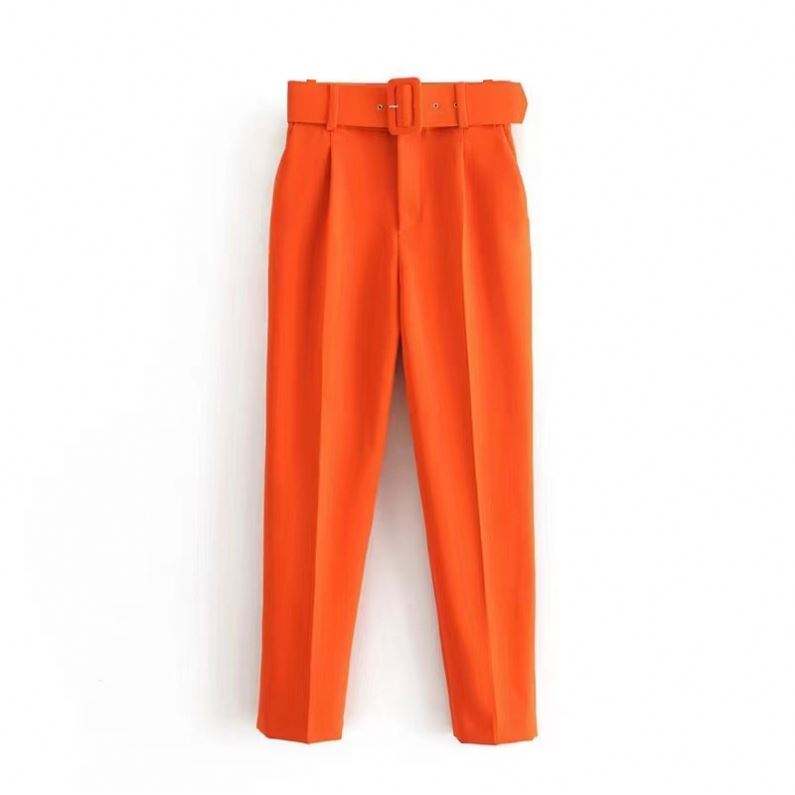 Fashion Ankle Length Suit Pants Office Lady Pencil Pants Spring High Waist Women's Capris Basic Slim Work Trousers