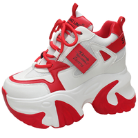 Casual Sneakers with Breathable Chunky Platform Walking Style Wedges Shoes High Heel Casual Sneakers Shoes for Women Women Platform Sneakers