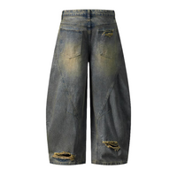 Retro High Street Wide Leg Denim Jeans Women Summer Wasteland High Waist Loose Straight Long Trousers Natalia Home Fashion    Natalia Home Fashion