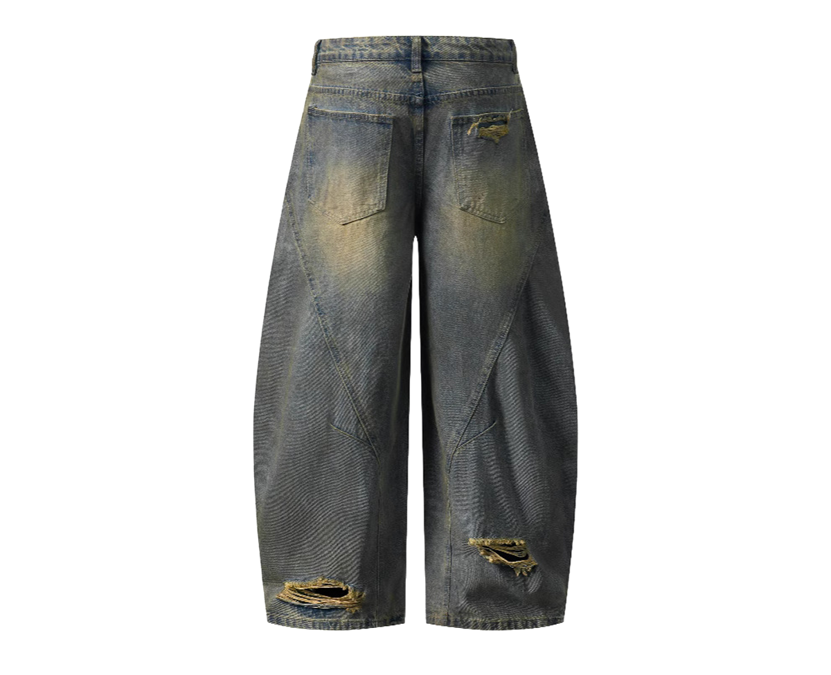 Retro High Street Wide Leg Denim Jeans Women Summer Wasteland High Waist Loose Straight Long Trousers Natalia Home Fashion    Natalia Home Fashion