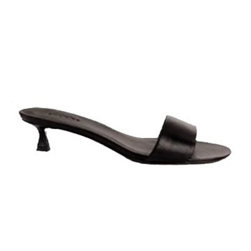 Summer High Quality Women's Shoes Fashion Open Toe Medium Heel Women's Slippers Solid Color Leather Women's High Heels Natalia Home Fashion    Natalia Home Fashion