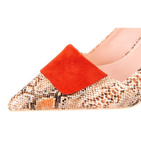 Sexy Snake Pattern Women Shoes Shallow Female High Heels Shoes Pointed Dress Nightclub  Shoes Woman