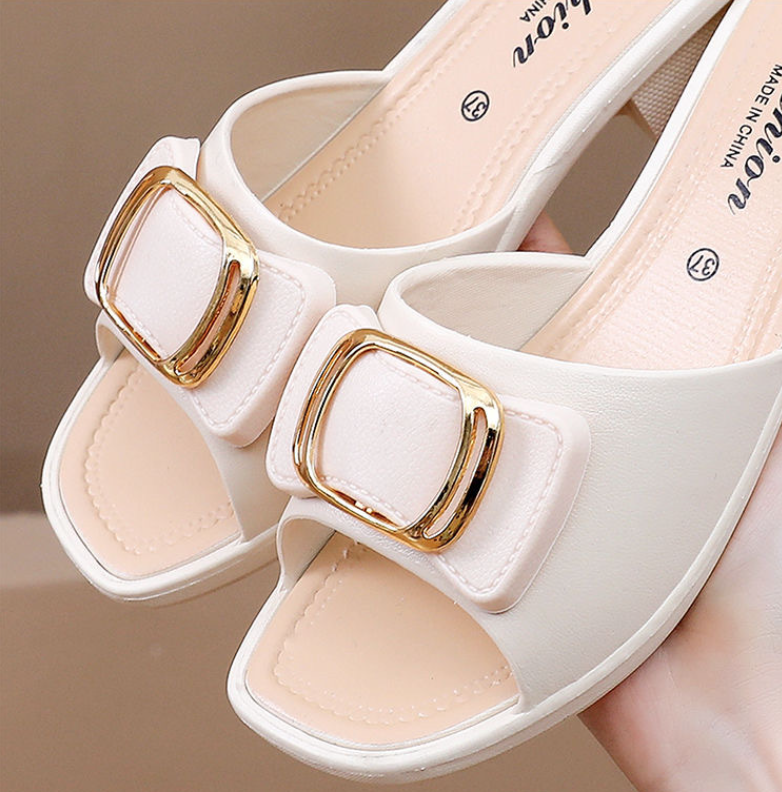 Women's Versatile Sandals - Fashion Thick Sole Flip Flops, Non-Slip Durable Outdoor Slides for Beach/Street Wear - Natalia Home Fashion
