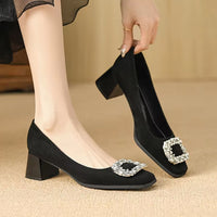 Women's High Heels Dress Shoes Trendy Fashion Elegant High Quality Formal Office Work Shoes Pumps Heeled Sandals for Women