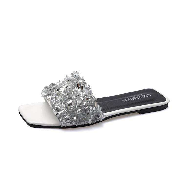 Women's Slippers Bling Rhinestone Women Slippers  Woman Fashion Sandals Open Toed Beach Shoes Women