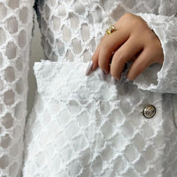 Fashion Lace Women's Set Long Sleeve Blazer and Shorts Suits Sexy Two 2 Piece Set Outfit Casual Evening Wear Suit Natalia Home Fashion    Natalia Home Fashion