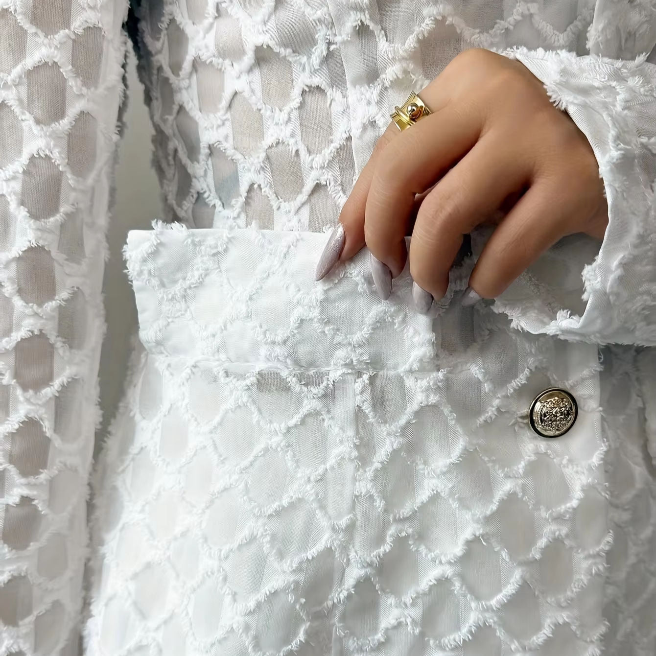 Fashion Lace Women's Set Long Sleeve Blazer and Shorts Suits Sexy Two 2 Piece Set Outfit Casual Evening Wear Suit Natalia Home Fashion    Natalia Home Fashion