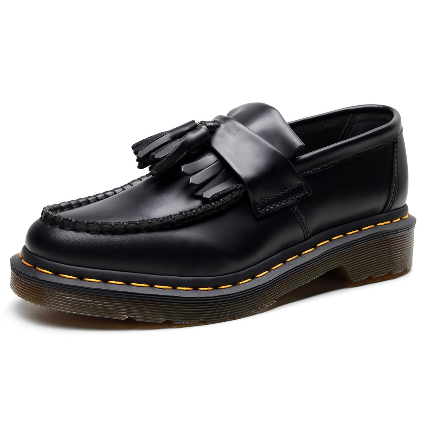 British Style Loafers Casual Round Toe Tassel Women's Leather Low Top Shoes Fashionable Slip-On Shoes