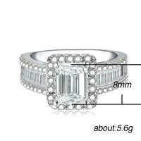 HOYON Pure Natural White 3 Carats Moissanite Gemstone S925 Silver color Ring for Women Anillos De Jewelry Bizuteria Rings Natalia Home Fashion    Natalia Home Fashion