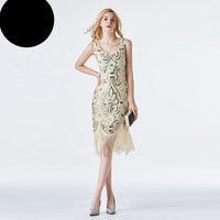 Fashion Women Dresses Flower Embroidered Beads Casual Dress Sequin Tassel Evening Party Dress