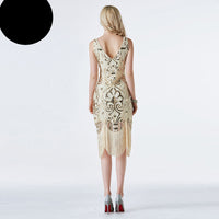Fashion Women Dresses Flower Embroidered Beads Casual Dress Sequin Tassel Evening Party Dress