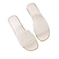 Women's Open Toe Summer Flat for Slippers Fashion Knitting Lazy Trendy Fashion Slides