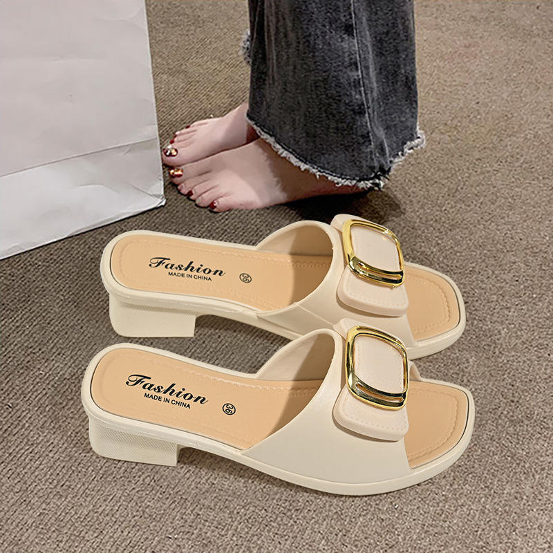 Women's Versatile Sandals - Fashion Thick Sole Flip Flops, Non-Slip Durable Outdoor Slides for Beach/Street Wear - Natalia Home Fashion