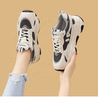 Comfortable Mesh Upper Thick Bottom Women Shoes Fashionable Women's Sport Shoes Breathable Lightweight Slip-Resistant