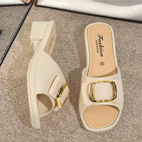 Women's Versatile Sandals - Fashion Thick Sole Flip Flops, Non-Slip Durable Outdoor Slides for Beach/Street Wear - Natalia Home Fashion