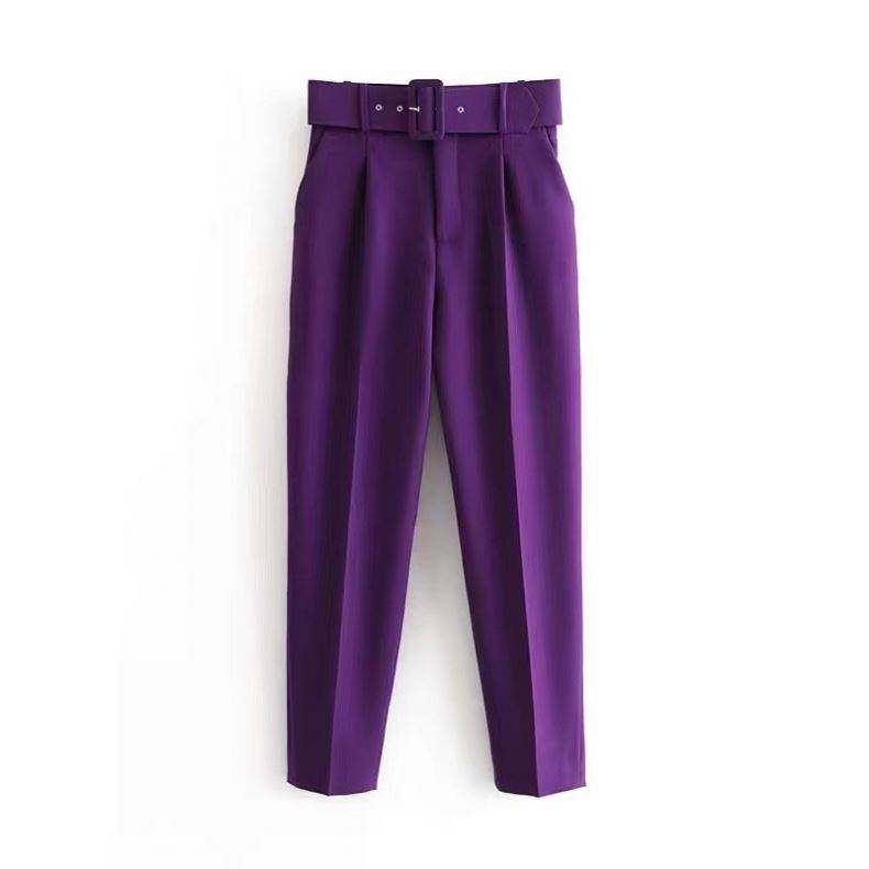 Fashion Ankle Length Suit Pants Office Lady Pencil Pants Spring High Waist Women's Capris Basic Slim Work Trousers