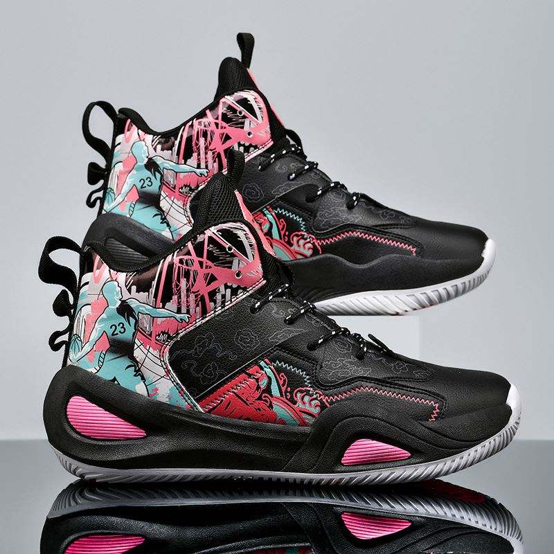 Professional Basketball Shoes Women Anti Slip Cushioning Wear Resistant Breathable Sneakers Outdoor Training Teen Athletic Shoes