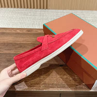 Summer Walk Moccasins Suede Loafers Shoes Women Spring Autumn Fashion Causal Leather Metal Pendant Flat Mules Shoes