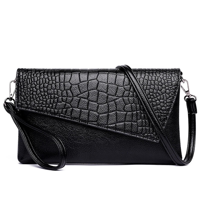 Women Flap Messenger Bags Crocodile pattern Design Shoulder Bags PU Leather Lady Fashion Handbags Vintage Crossbody Bag