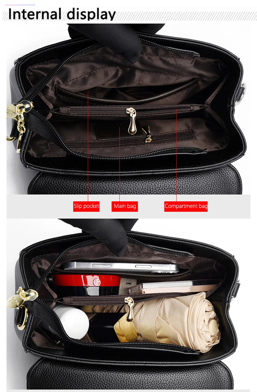 Large Capacity Casual Tote Bag Leather Shoulder Crossbody Bags for Women Designer Handbag