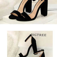 Sexy High Heels Women Pumps Comfort Women Shoes Block Heels Ladies Shoes Buckle Women Heels Female Shoes Women Sandals
