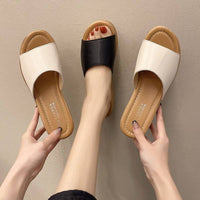 Platform Sandals Women's Summer style Beach High Heel Slippers Fashionable Ladies Slip-On Slippers