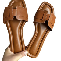 Women's Comfortable Flat Slippers Elegant Office Slides Slip On Beach Bohemian Sandals Shoes - Natalia Home Fashion