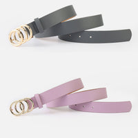 Waist Decoration Fashion Versatile Leather Stylish Belt Casual Luxury Design Slide Buckle Belt Simple Waistband For Women Girl