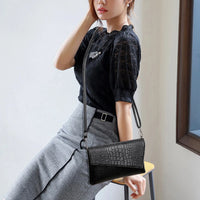 Women Flap Messenger Bags Crocodile pattern Design Shoulder Bags PU Leather Lady Fashion Handbags Vintage Crossbody Bag