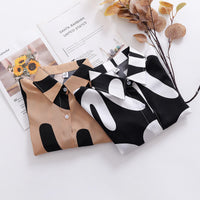 Elegant Casual Abstract Print Shirt for Women Turn-down Collar long Sleeve Loose Slimming Versatile Blouse