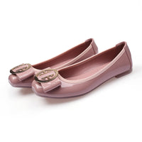 Women's Flats Shallow Work Shoes Soft Sole Non Slip Women Casual Shoes Patent Leather Breathable Women Shoes Summer