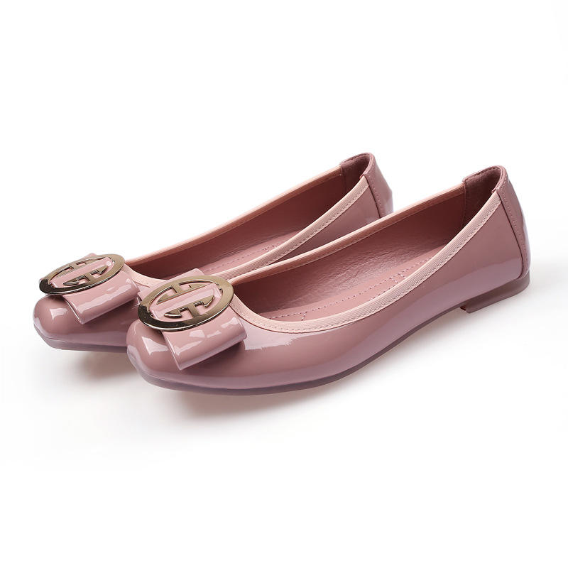 Women's Flats Shallow Work Shoes Soft Sole Non Slip Women Casual Shoes Patent Leather Breathable Women Shoes Summer