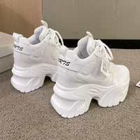 Casual Sneakers with Breathable Chunky Platform Walking Style Wedges Shoes High Heel Casual Sneakers Shoes for Women Women Platform Sneakers