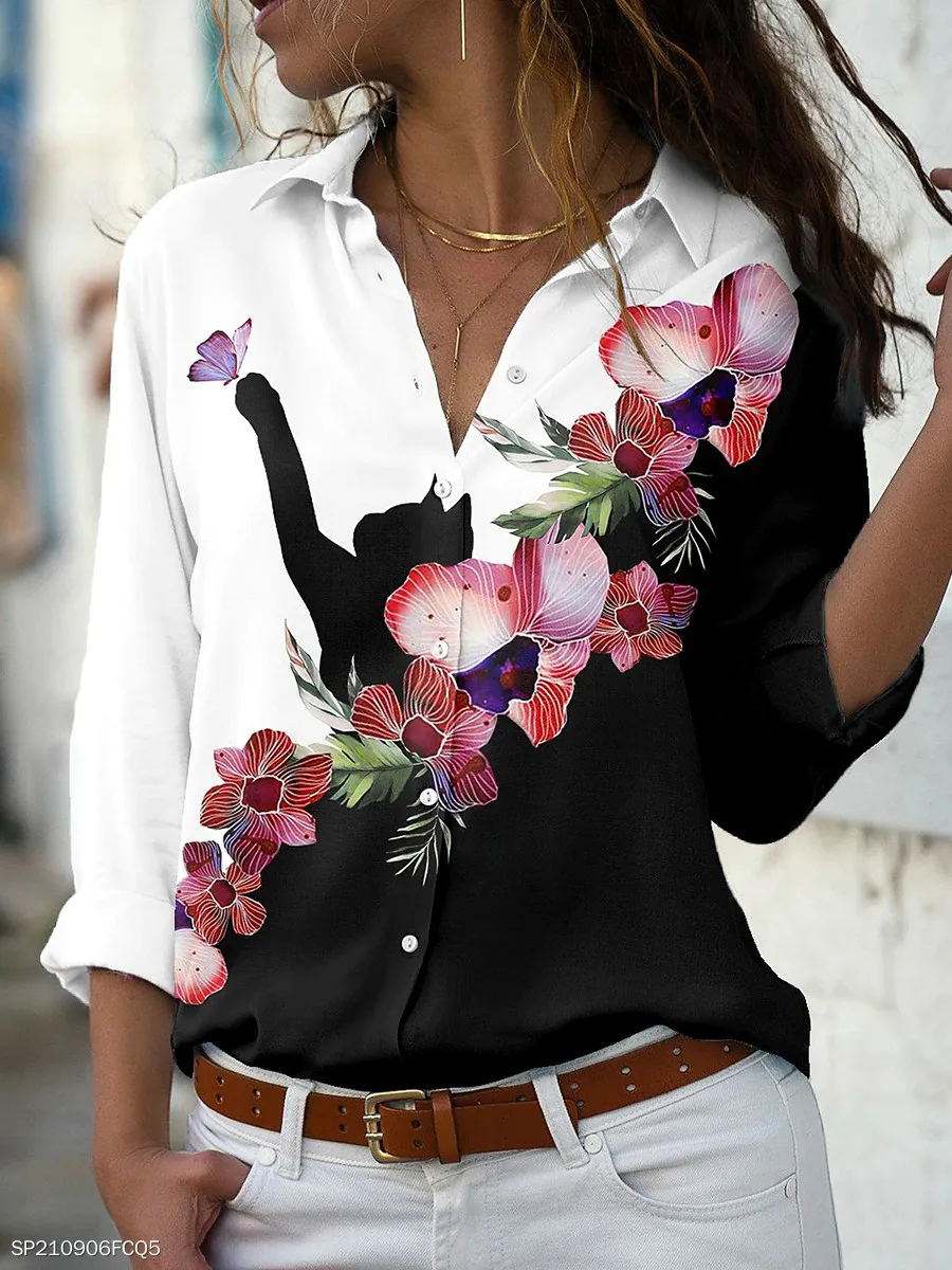 Elegant Fashion Women Shirt Loose Long Sleeve Shirt Women Casual Women Tops.