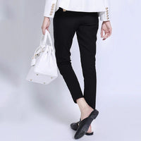 Fashion Women's Trousers New High-elastic Double-breasted Tight-fitting High-waisted Slimming Pants Women's Pants