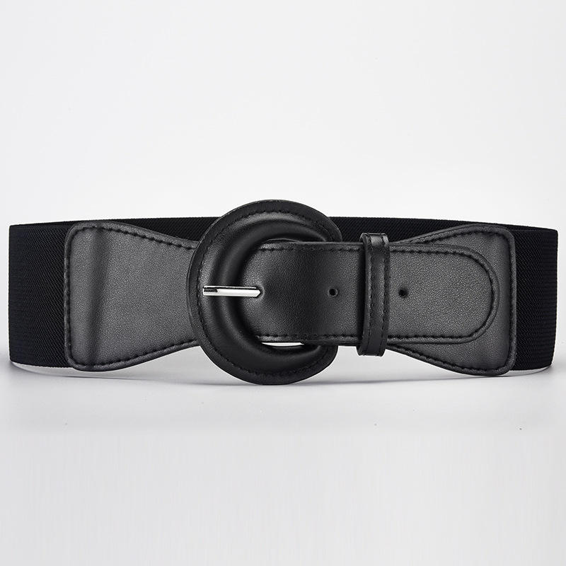 Women Stretchy Wide Waist Belt Ladies Elastic Dress Cummerbund with Pin Buckle Stretch Fashion Cinch Belts
