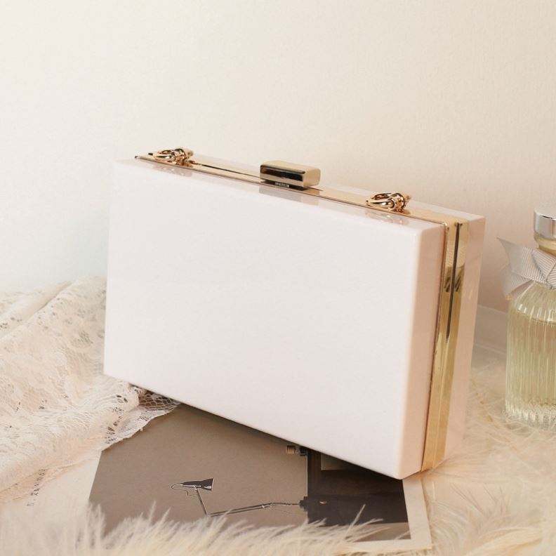 Acrylic Transparent Women Clutch Bag Chain Luxury Brand Women Evening Bags Handbag Chain Shoulder Bag