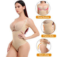 Women Shapewear Bodysuit Seamless Tummy Control Shapewear Waist Trainer Thong Body Shaper Slimming Underwear