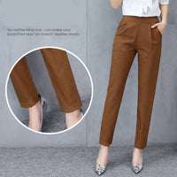 Women's High Waist Pants Spring and Summer Thin Stretch Women's Loose Trousers Casual Suit Pants Straight Office Ladies Clothes