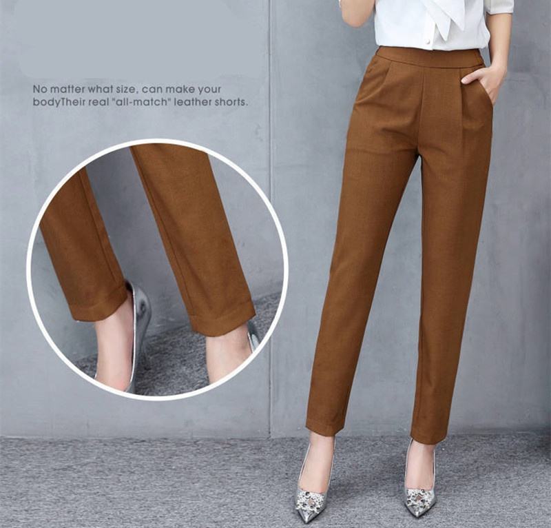Women's High Waist Pants Spring and Summer Thin Stretch Women's Loose Trousers Casual Suit Pants Straight Office Ladies Clothes