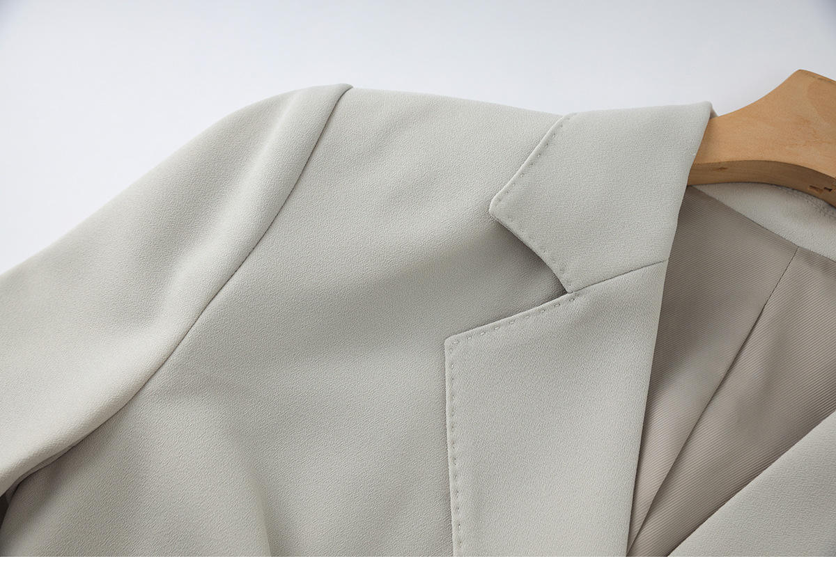 Women's Elegant Long coat Design Solid Color Suit Jacket, Elevated Fashion Feminine Fine Fabric Business Casual Natalia Home Fashion    Natalia Home Fashion