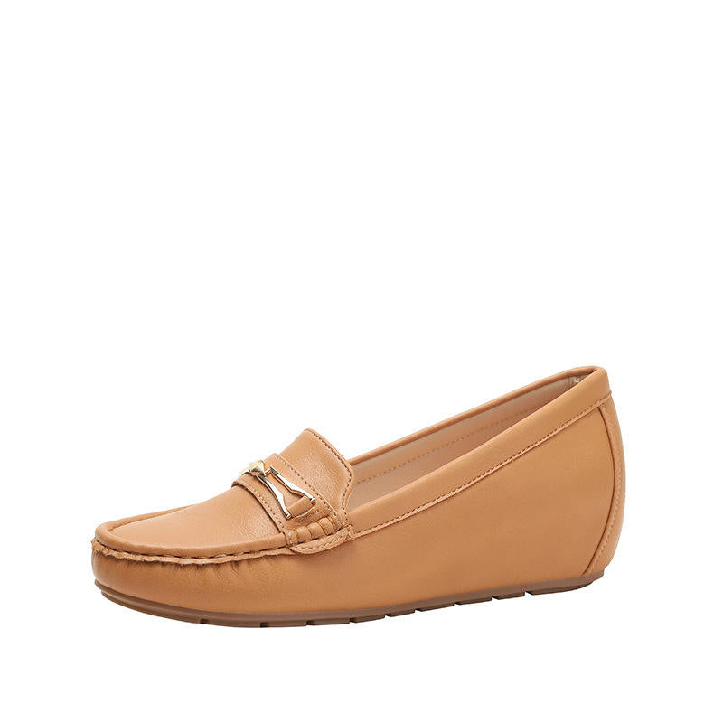 Leather Shoes Woman Slip On Women Flats Moccasins Women's Loafers Mother Shoe