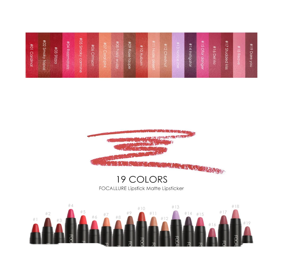 Matte Lipstick many Colors Waterproof Matte Lipsticks Soft Texture Lip Stick Cosmetic Sext Red Nude Lip Makeup