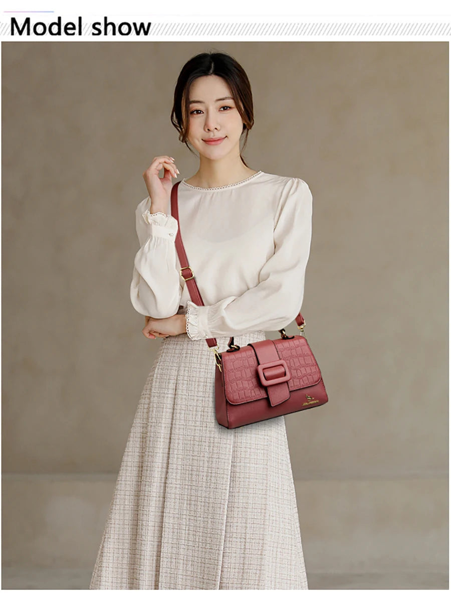 Large Capacity Casual Tote Bag Leather Shoulder Crossbody Bags for Women Designer Handbag