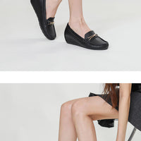 Leather Shoes Woman Slip On Women Flats Moccasins Women's Loafers Mother Shoe