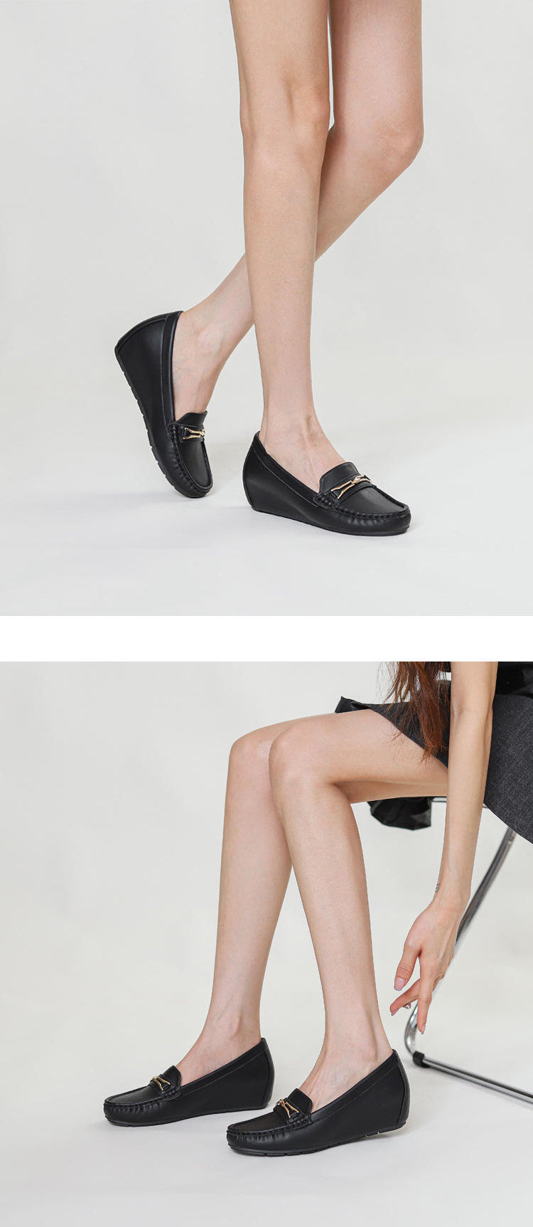 Leather Shoes Woman Slip On Women Flats Moccasins Women's Loafers Mother Shoe