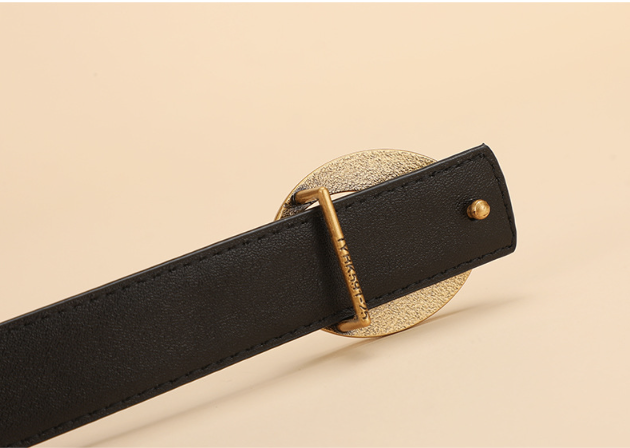 Women's Genuine Leather Belt Fashion Women's Belt Trendy  Cowhide Trendy Belt