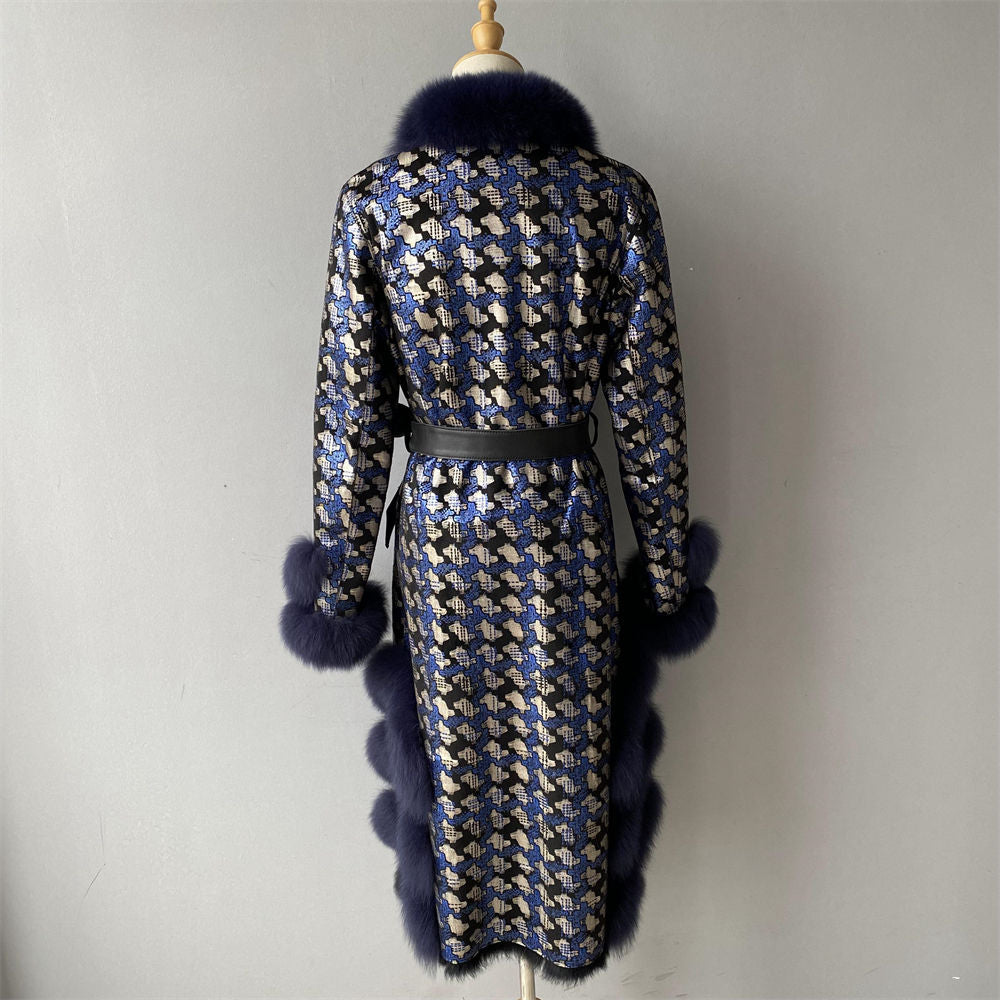 Soft Warm Luxury Wool Double Sided Sheepskin Fur Jacket Winter Women Genuine Sheep Shearling Leather Trench Coat Natalia Home Fashion    Natalia Home Fashion